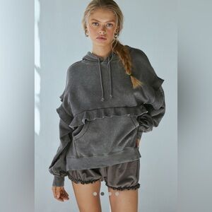 Out from Under Fade Away Ruffled Hoodie Sweatshirt ✨